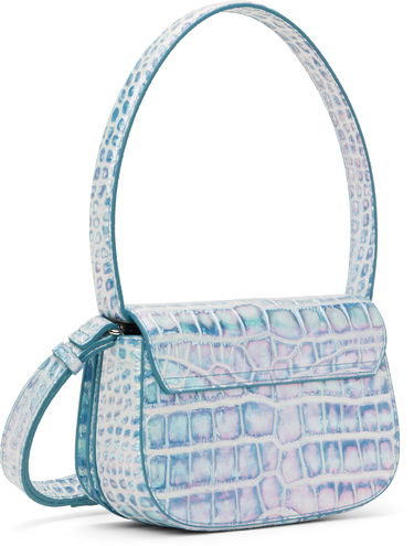 Torba za čez ramo Diesel 1dr Crocodile-Embossed Shoulder Bag Modra | X08396 P8247, 2