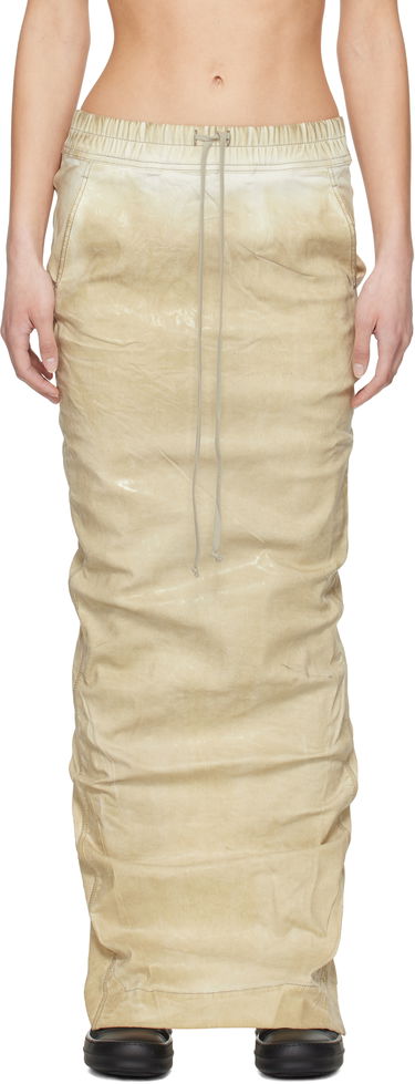 Krila Rick Owens Rick Owens DRKSHDW Hollywood Pull On Pillar Denim Maxi Skirt Bež | DS01E3332 SCF, 0