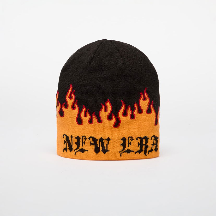 Beanie New Era Knit Thin Flame Skull Knit Tennessee Orange Oranžna | 60565452