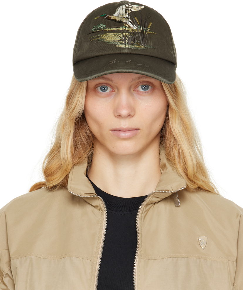Kapa Burberry Burberry Duck Gabardine Baseball Cap Zelena | 8103757