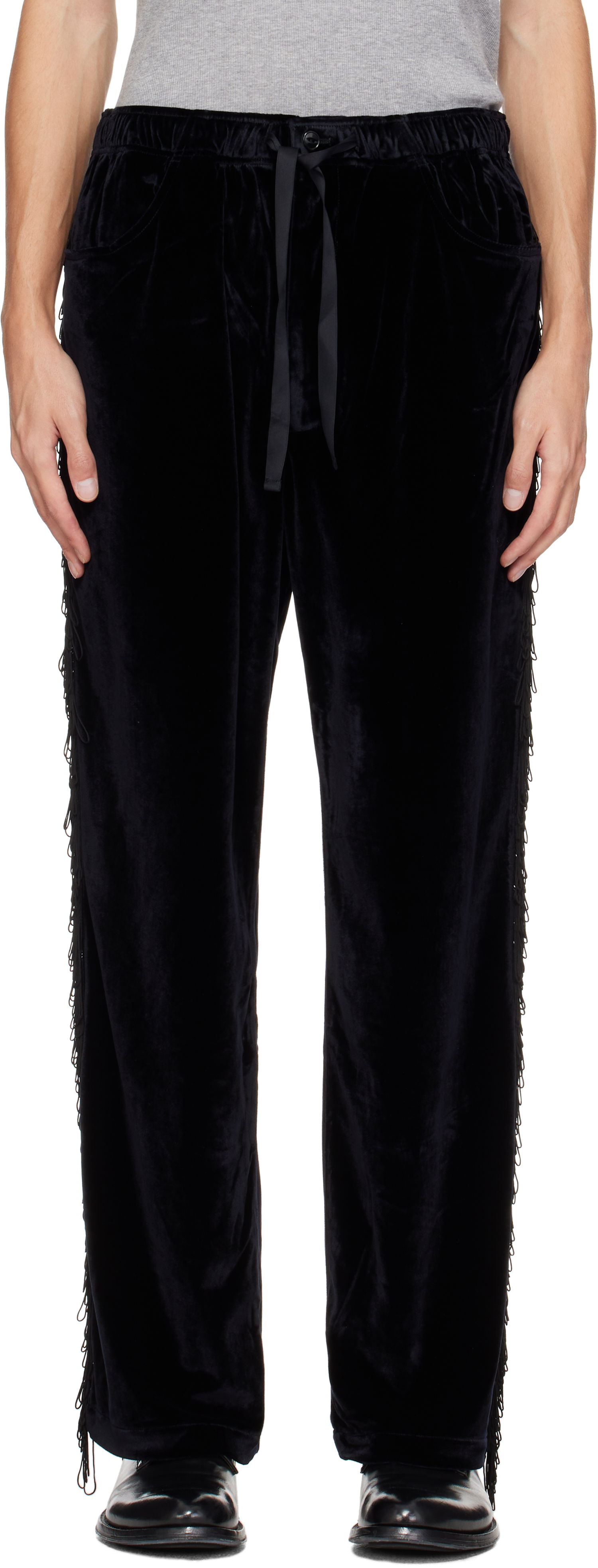 Trenirka Needles Fringe String Track Pants Črna | PU233, 0