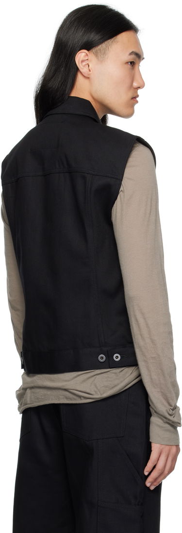 Telovnik Rick Owens Rick Owens DRKSHDW Hollywood SL Trucker Denim Vest Črna | DL01E6798 BLKJP, 2