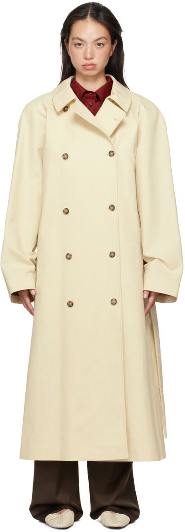 Trenčkot Loulou de Saison Loulou de Saison Kamina Double-Breasted Trench Coat Bež | KAMINA, 0