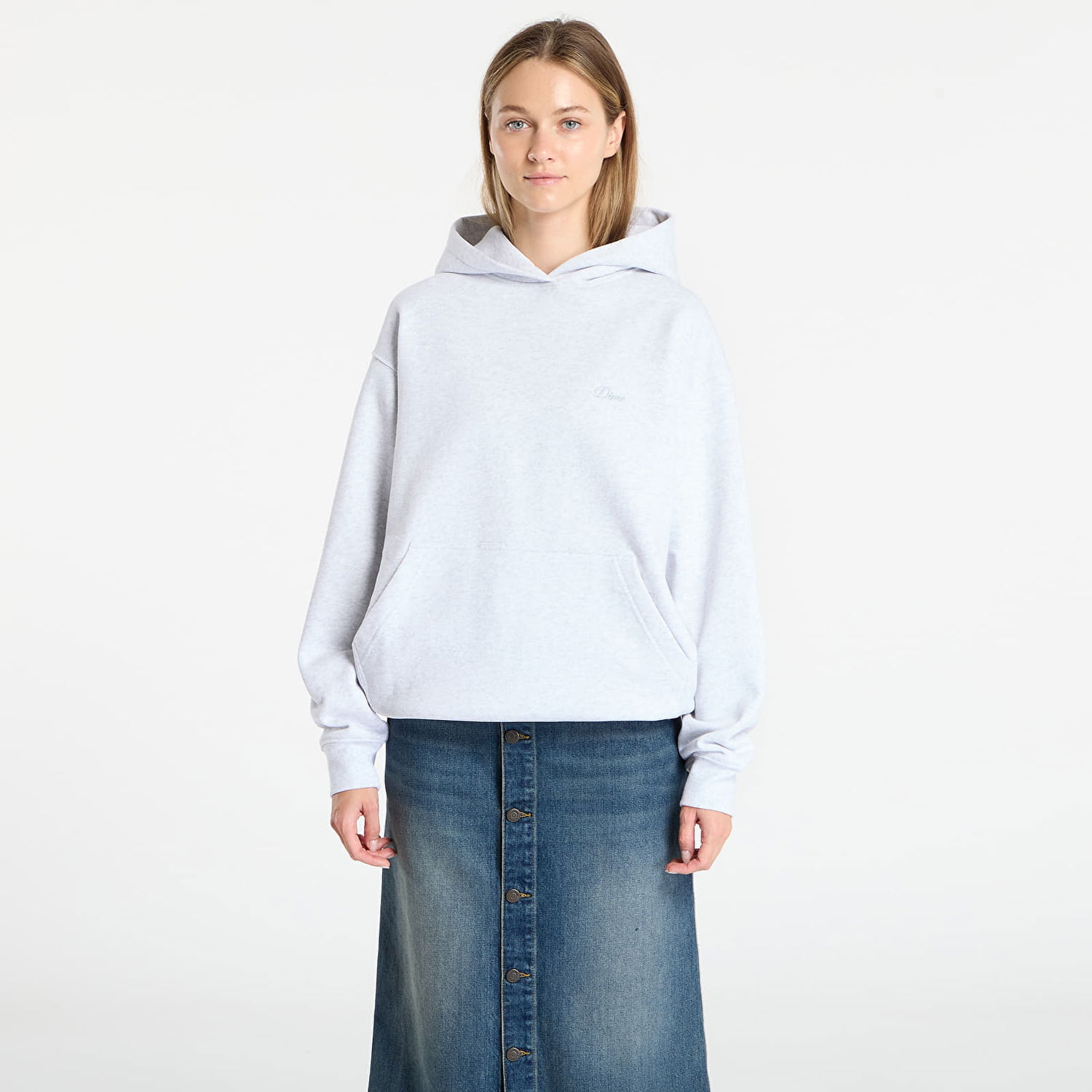 Pulover Dime DIME Cursive Small Logo Hoodie Siva | DIMESU2537ASH, 1