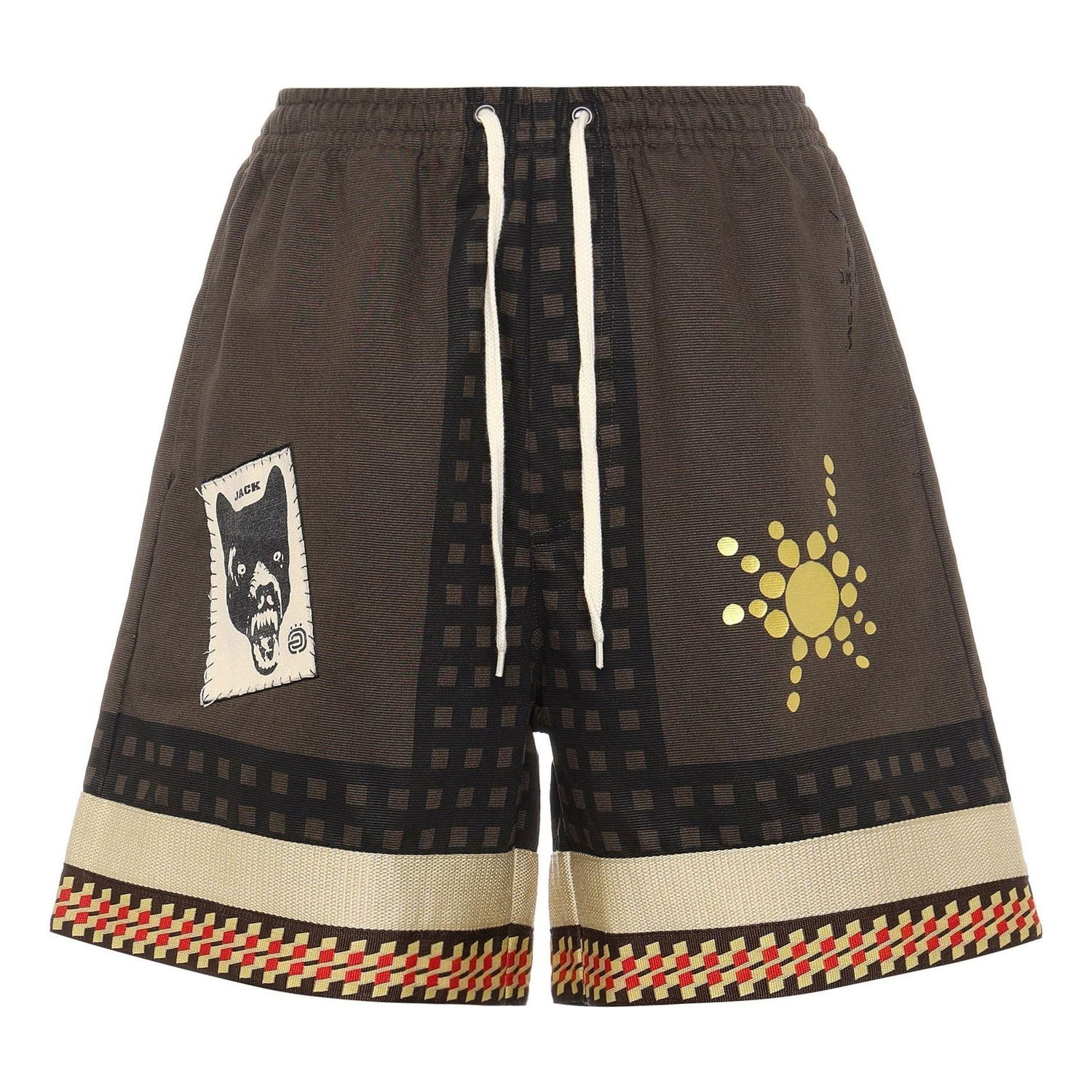 Kratke hlače Cactus Jack by Travis Scott Travis Scott Cactus Jack Wolf Shorts Rjava | CJAM-PS06-M, 0