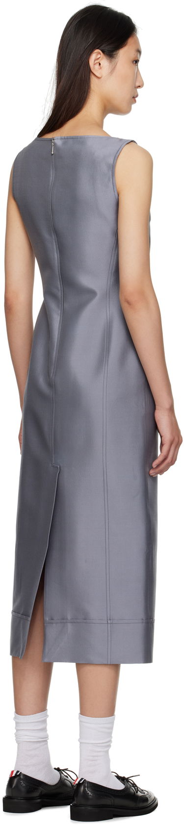 Obleke Thom Browne Thom Browne Column Maxi Dress Siva | FDSF20A-F0989, 2