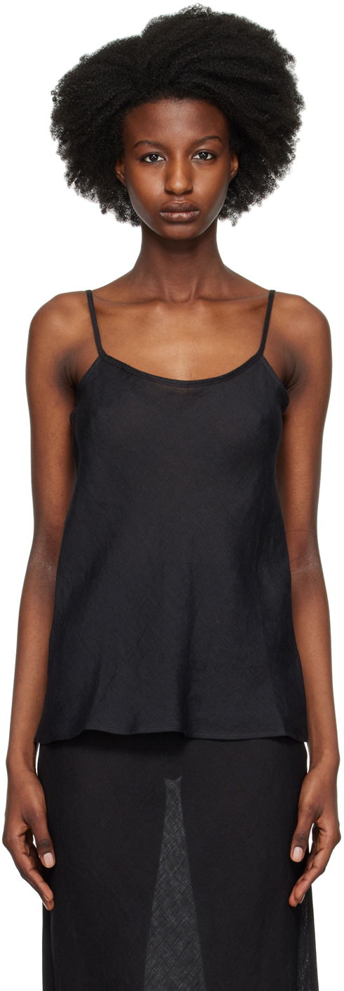 Majica brez rokavov Baserange Dydine Black Camisole Top Črna | TODY-SL-000