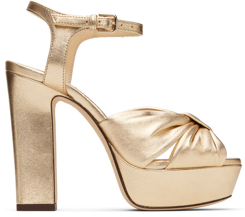 Obleke Jimmy Choo Jimmy Choo Heloise 120 Heeled Sandals Kovinski | HELOISE 120