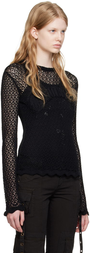 Pleteni pulover Blumarine Pink Scalloped Sweater Roza | P344M026A, 4