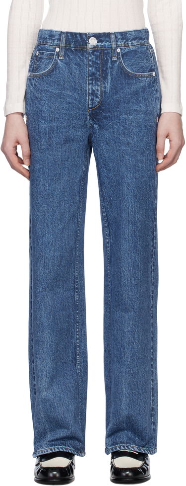Kavbojke rag & bone Miramar Wide Leg Fleece Lounge Pants Modra | WCW24H70058205, 0