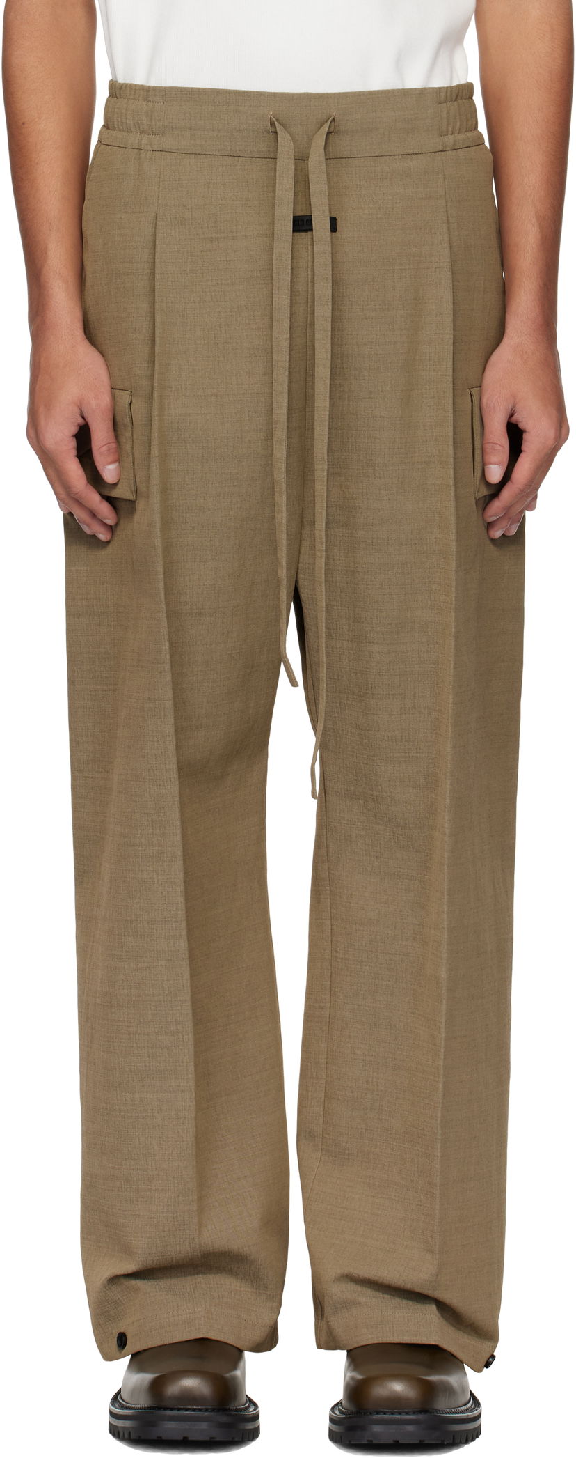 Hlače Fear of God Fear of God Wide Leg Cargo Pants Rjava | FGE240-402HNW