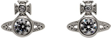 Uhani Vivienne Westwood Silver Orb Crystal Earrings Kovinski | 62010220-02P102-SM, 0