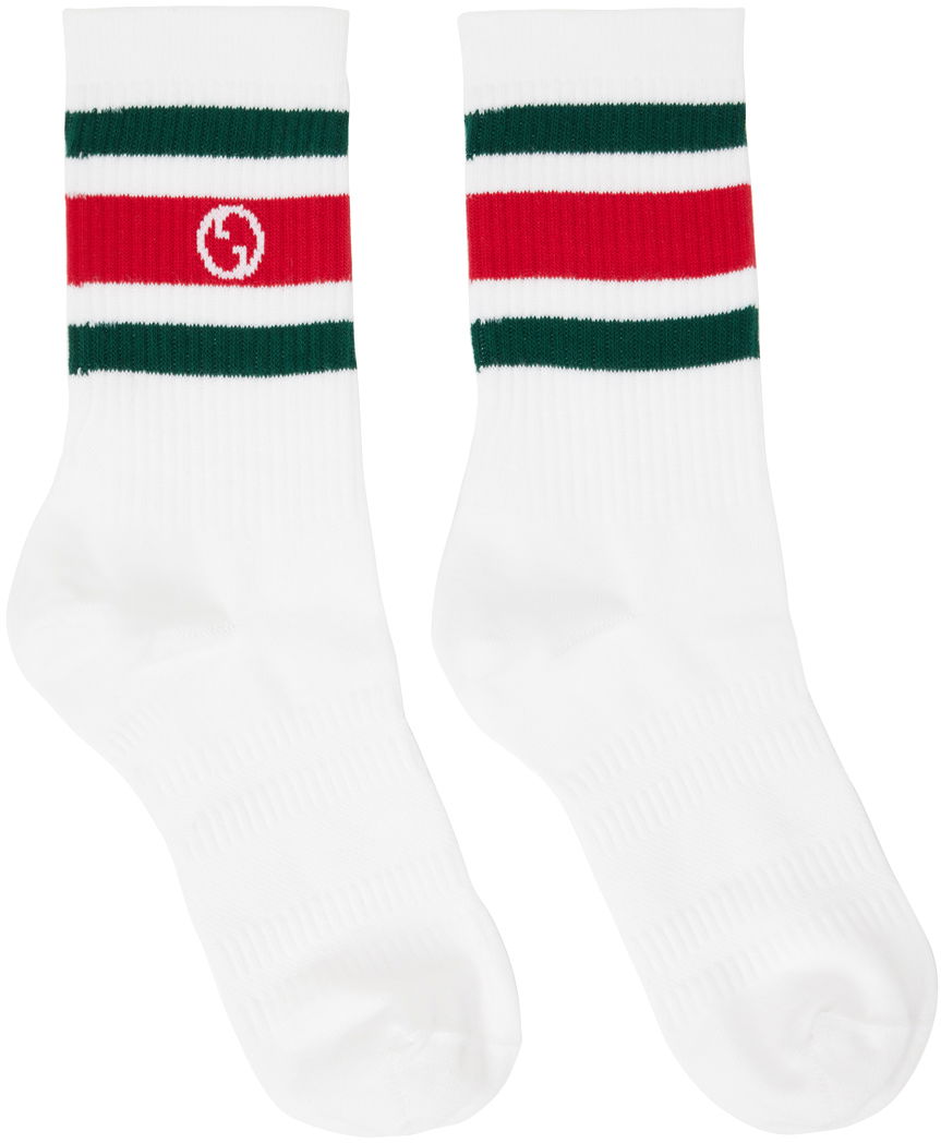 Spodnje perilo in nogavice Gucci Round Interlocking G Bela | 750705 4GADU, 0