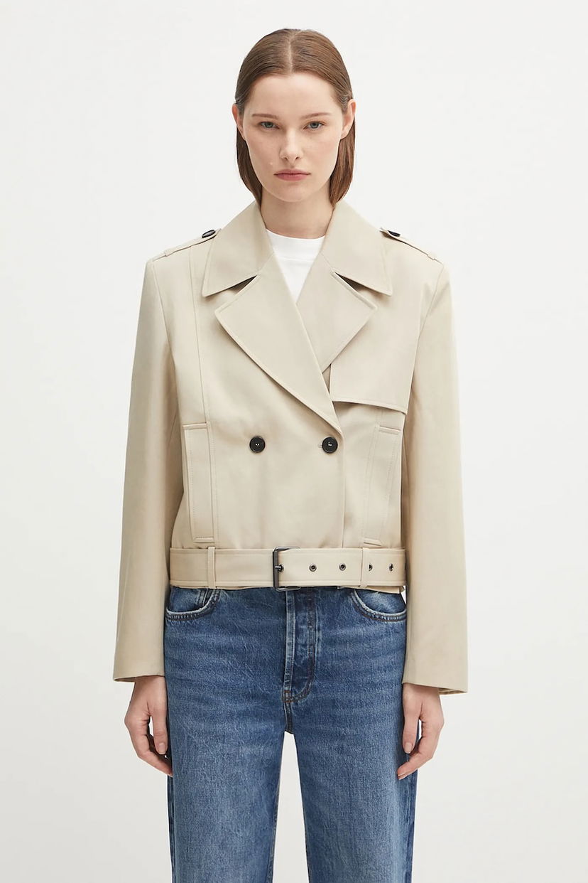 Jakna Anine Bing Anine Bing Greer Cropped Trench Jacket Bež | A.01.11177