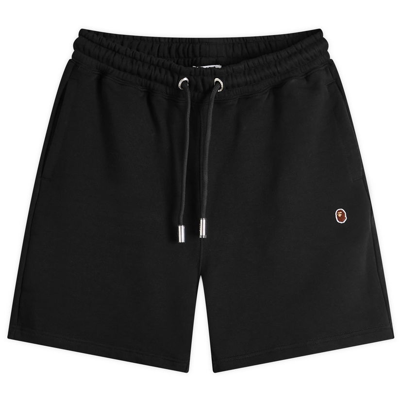 Kratke hlače BAPE A Bathing Ape One Point Sweat Short Črna | 001SPK301307M-BLK