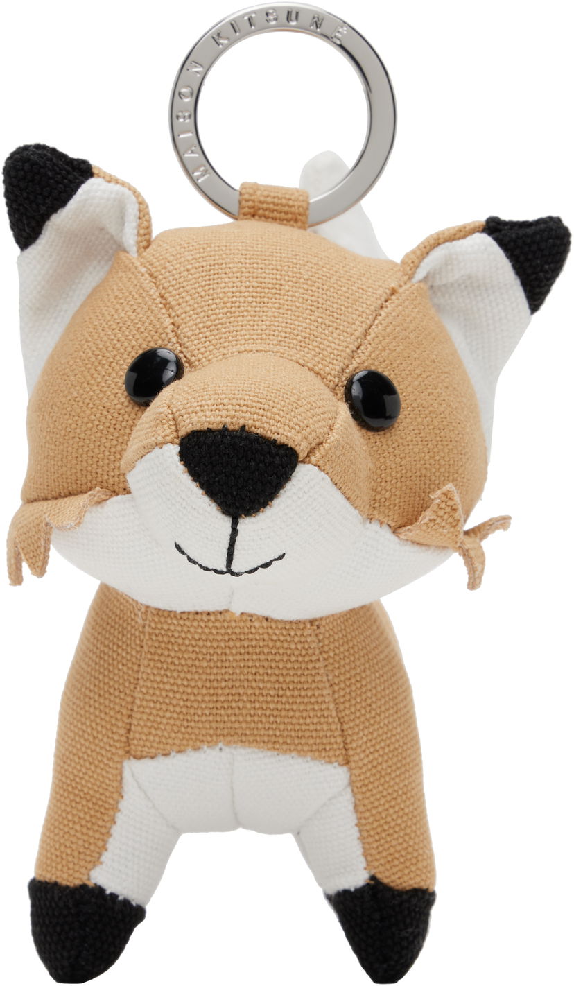 Obeski za ključe MAISON KITSUNÉ Maison Kitsuné Fox Bag Charm Keychain Bež | OW06906WW0107