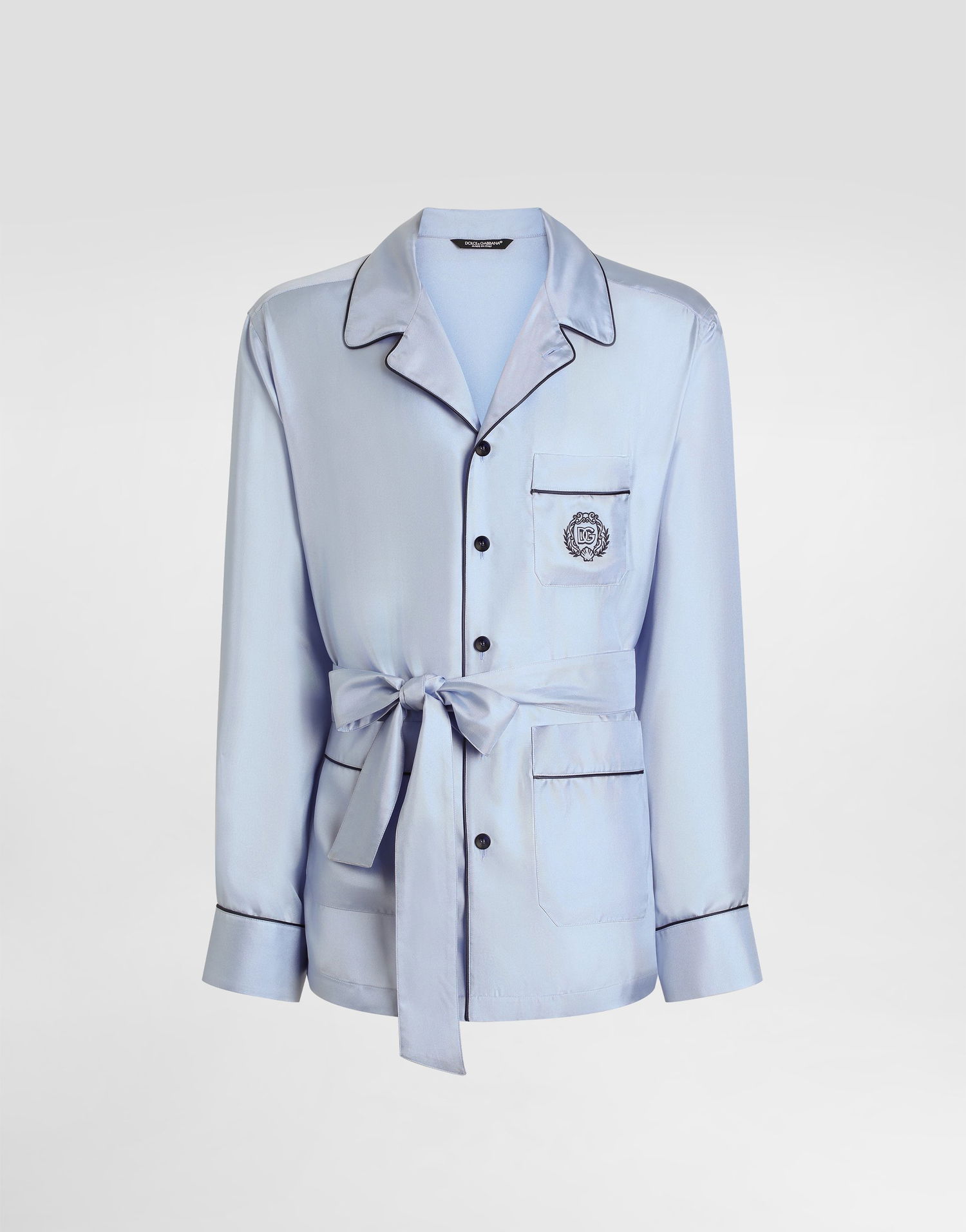 Pižame Dolce & Gabbana Dolce & Gabbana Silk Twill Robe Modra | G2UZ3ZFU10SB1581, 0