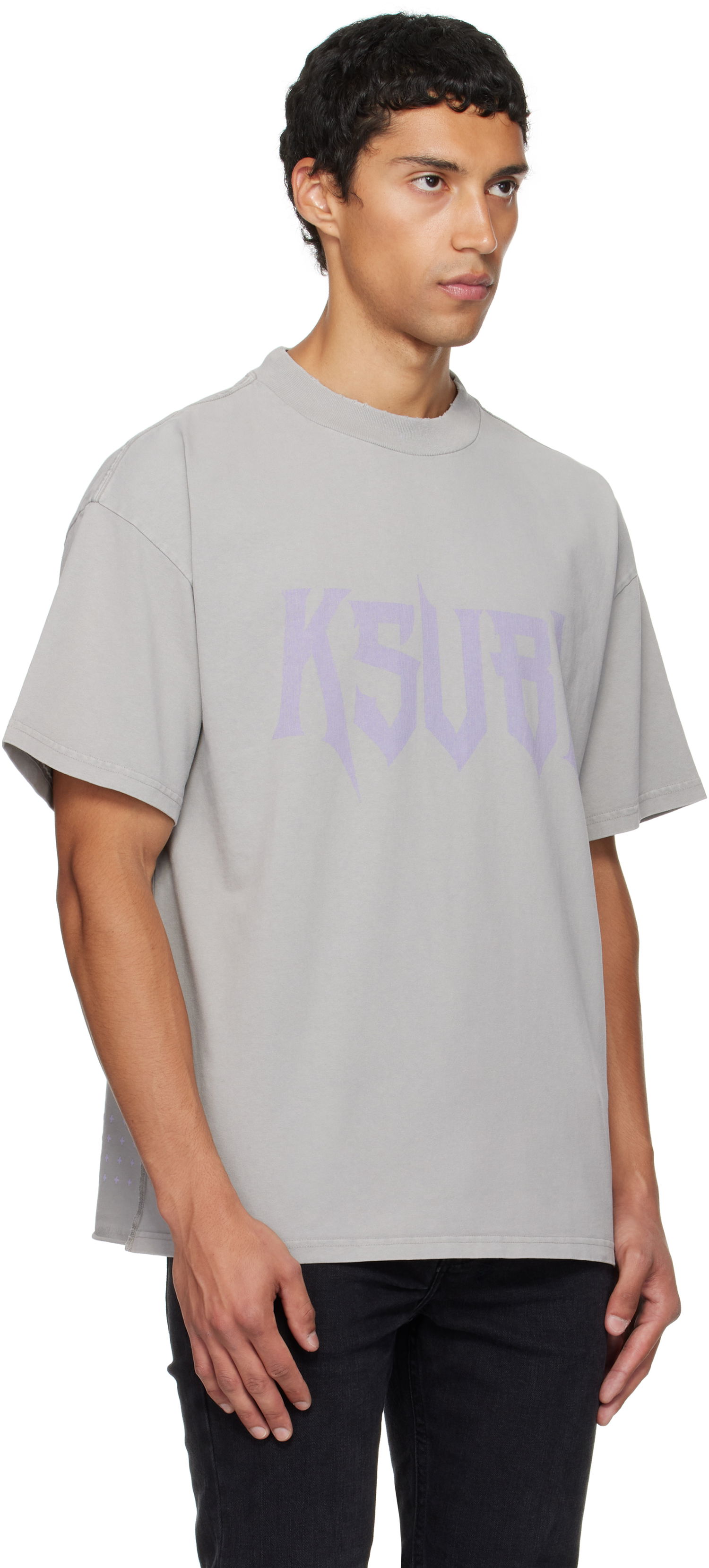 Majica Ksubi Ksubi Blasted Ekcess Short Sleeve T-Shirt Siva | MFA25TE007, 1