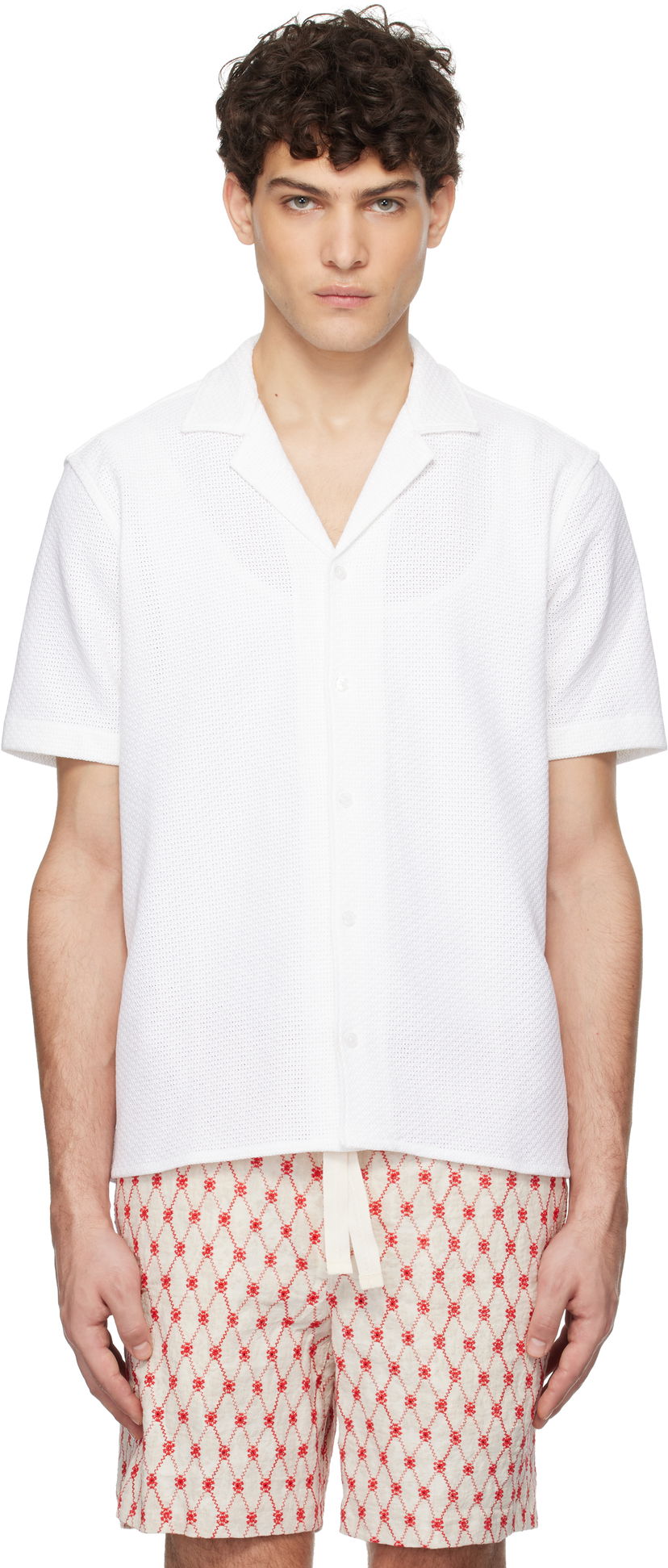 Srajce Orlebar Brown Orlebar Brown Maitan Resort Shirt Bela | 280072