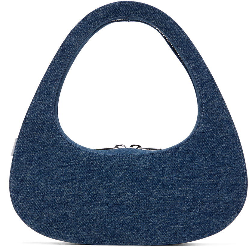 Torbica Coperni Coperni Denim Baguette Swipe Bag Modra | COPBA04252