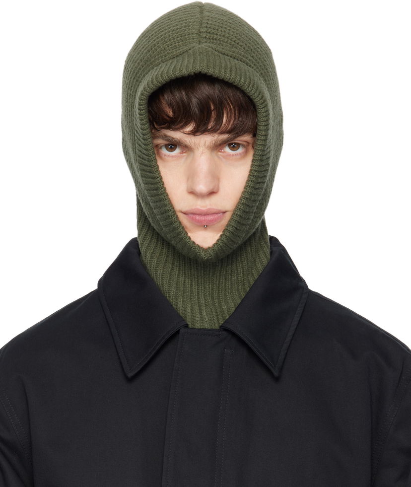 Beanie LEMAIRE Lemaire Lambswool Hooded Balaclava Zelena | AC1147 LK1026