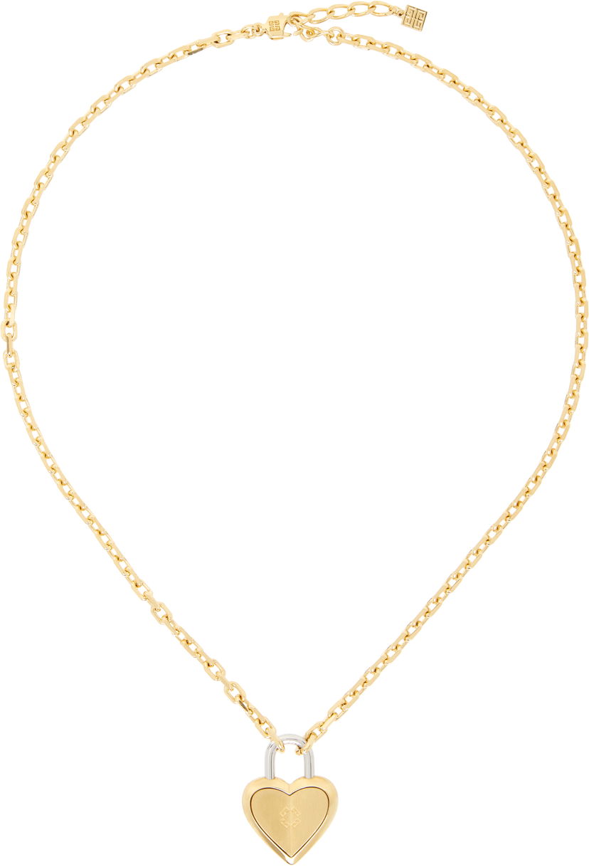 Ogrlica Givenchy Givenchy Heart Lock Pendant Necklace Kovinski | BF00RJF003711