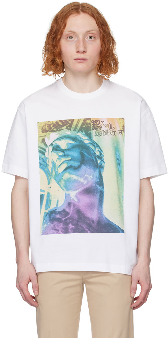 Majica Paul Smith Paul Smith St Sebastian Graphic T-Shirt Bela | M1R-110Y-MP4276-01