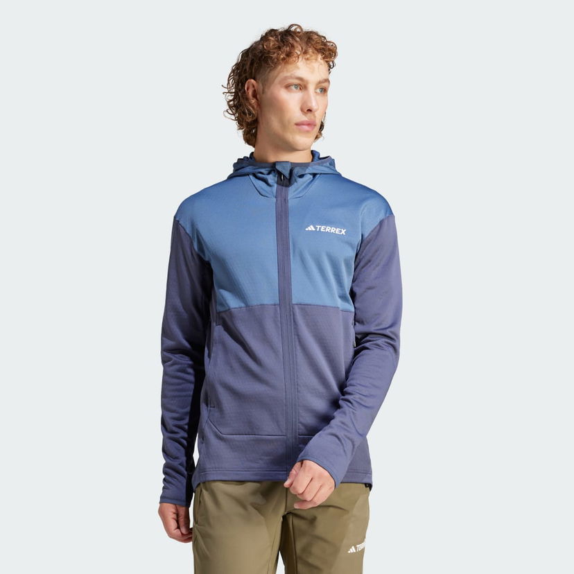 Jakna adidas Performance adidas TERREX TERREX XPERIOR LIGHT FLEECE HOODED Mornarica | IP3678