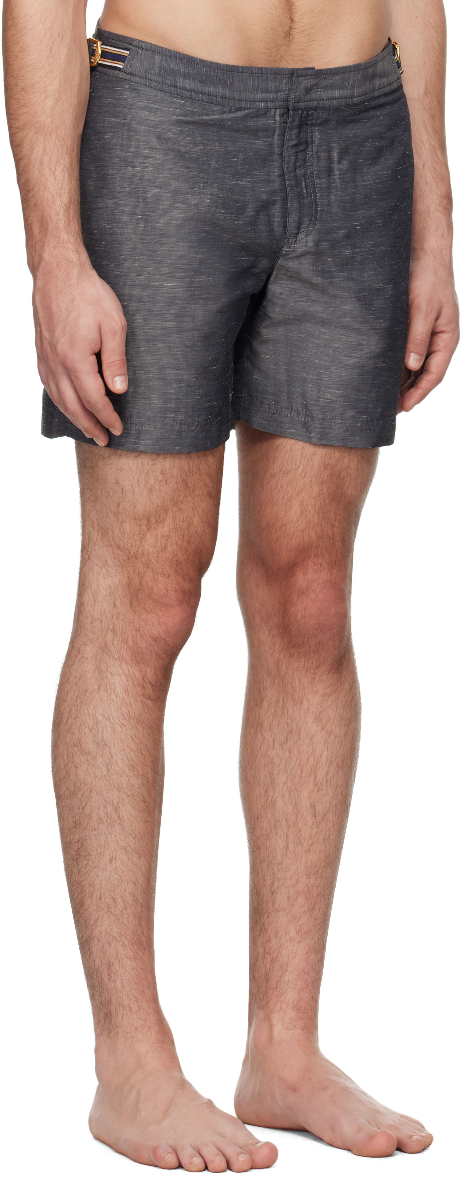 Kopalke Orlebar Brown Bulldog Linen Swim Shorts Siva | 280030, 1