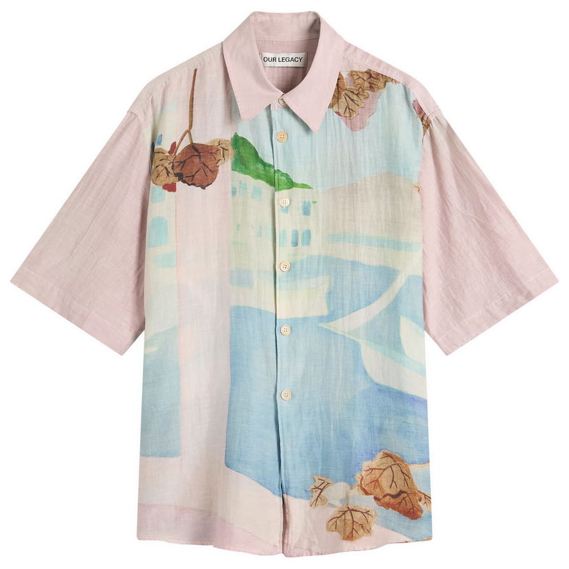 Srajce OUR LEGACY Our Legacy Beyond Shirt Shortsleeve Marina Vista Print Roza | M2252BM