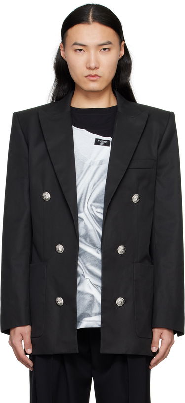 Jakna Balmain Balmain Six-Button Blazer Črna | EH1SG165CF74, 0