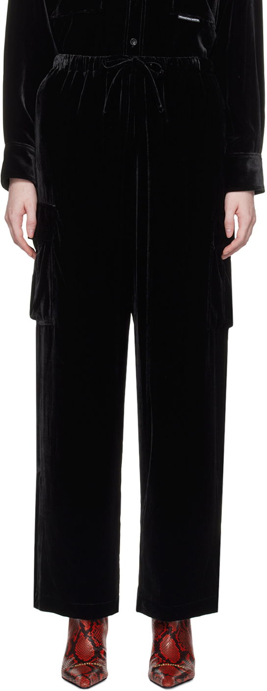 Cargo hlače Alexander Wang Drawstring Cargo Pants Črna | 4CC4234387, 0