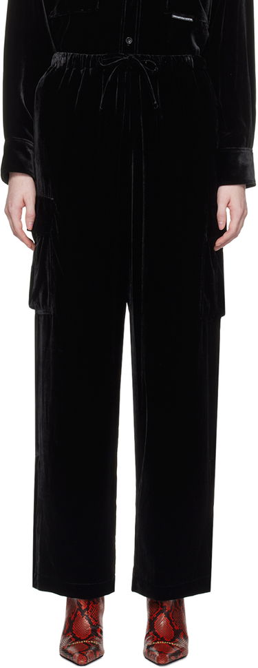 Cargo hlače Alexander Wang Drawstring Cargo Pants Črna | 4CC4234387, 0