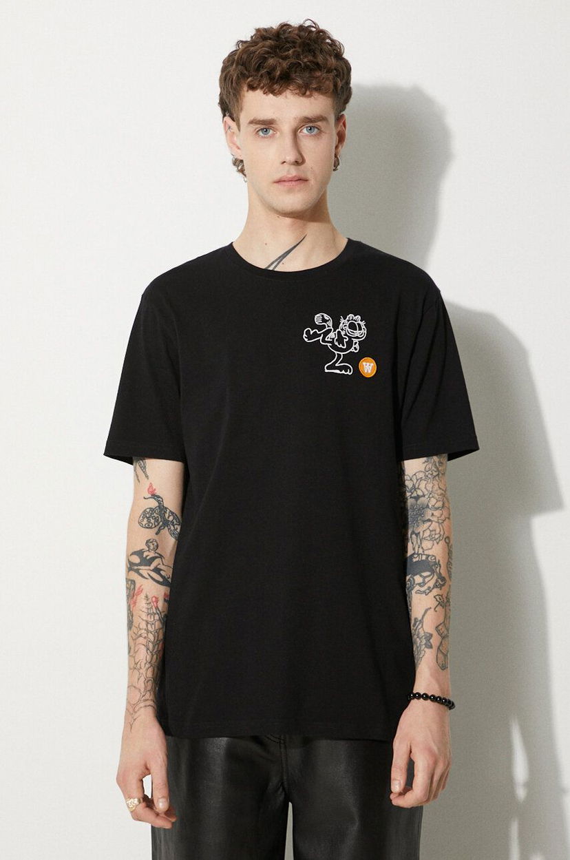 Majica WOOD WOOD Ace x Garfield Print T-shirt Črna | 30045705.2222