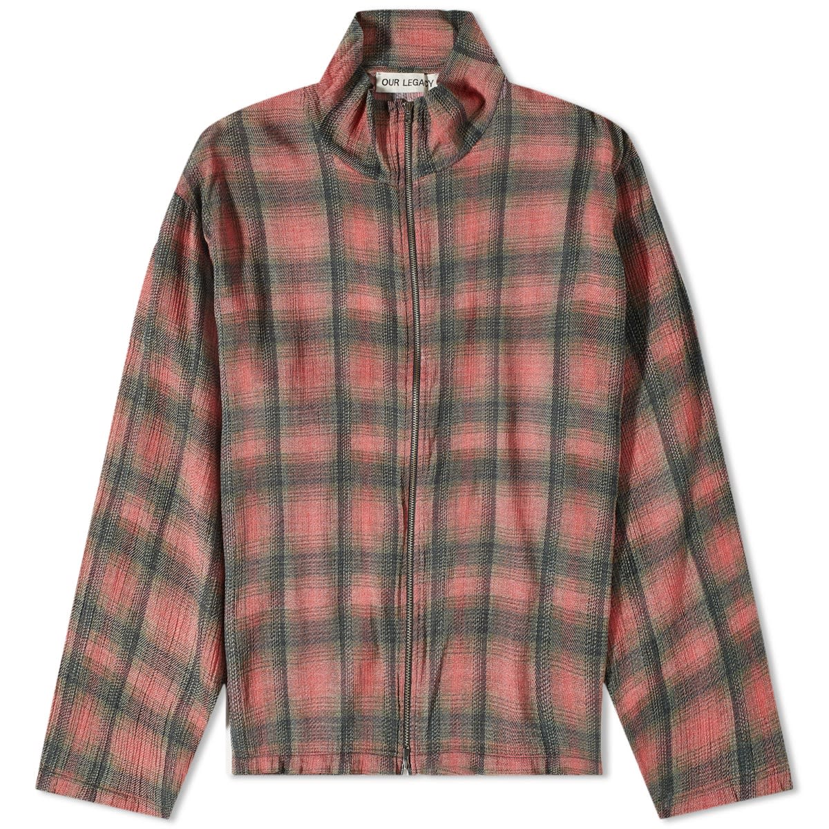 Srajce OUR LEGACY Checked Zip Track Shirt Rdeča | M2236SLC, 0