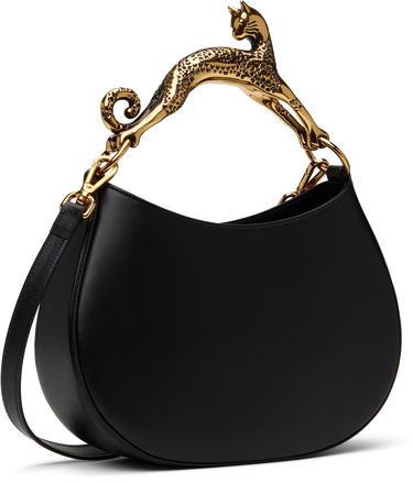 Torba za čez ramo LANVIN PM Cat Handle Bag Črna | LW-BGSHC1-NAPA-A21, 2
