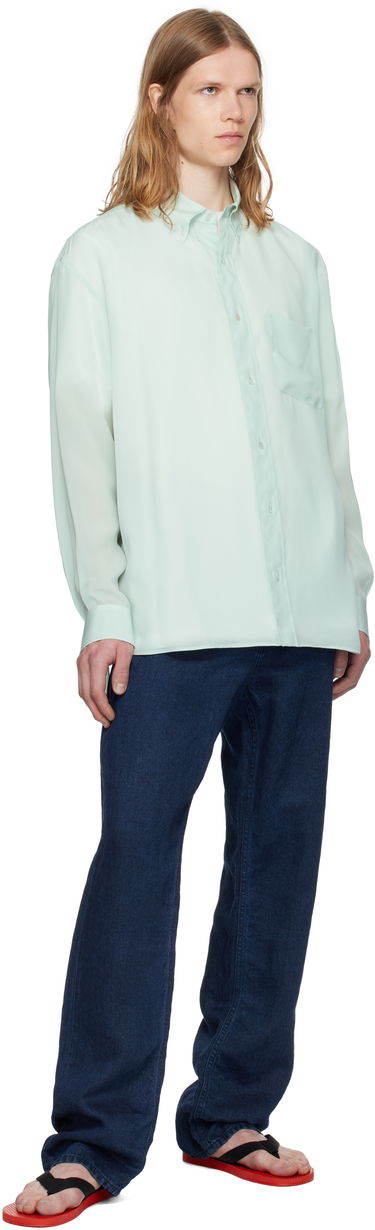 Srajce The Row The Row Bresson Button-Down Shirt Zelena | 916-W3678, 3
