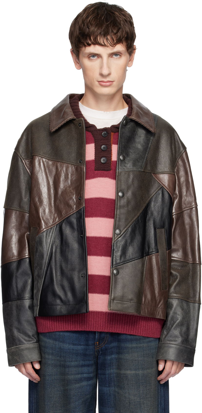 Jakna Andersson Bell Patchwork Leather Jacket Večbarvna | awa730u