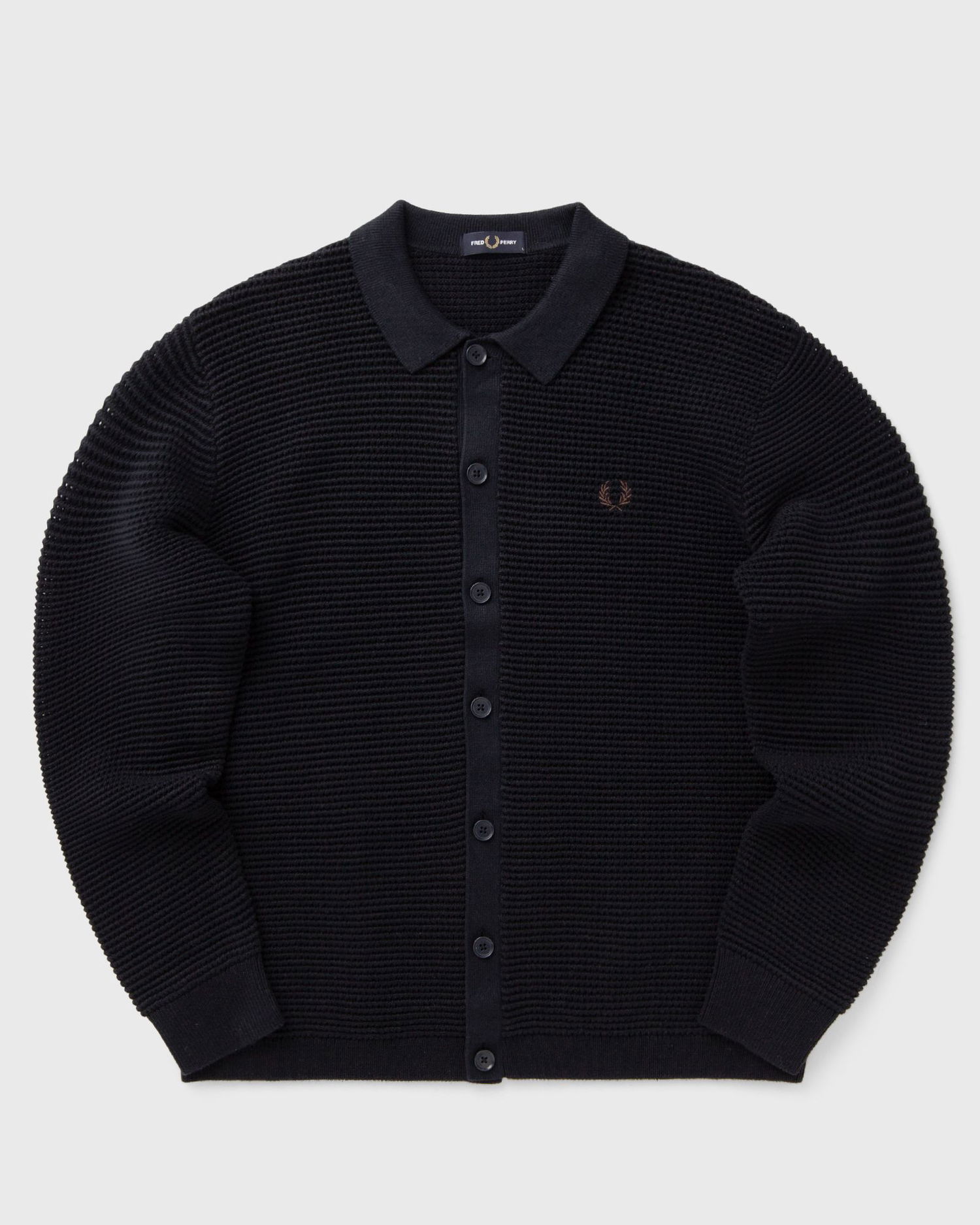 Pleteni pulover Fred Perry Pointelle Button-Through Cardigan Mornarica | K8566-608, 0