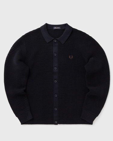 Pleteni pulover Fred Perry Pointelle Button-Through Cardigan Mornarica | K8566-608, 0