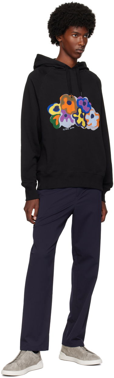 Pulover Paul Smith PS Paul Smith Embroidered Flowers Hoodie Črna | M2R-960X-NP4642-79, 3