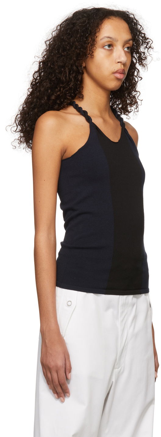 Majica brez rokavov Dion Lee Cotton Blend Tie-Strap Tank Top Mornarica | C7057S22, 1