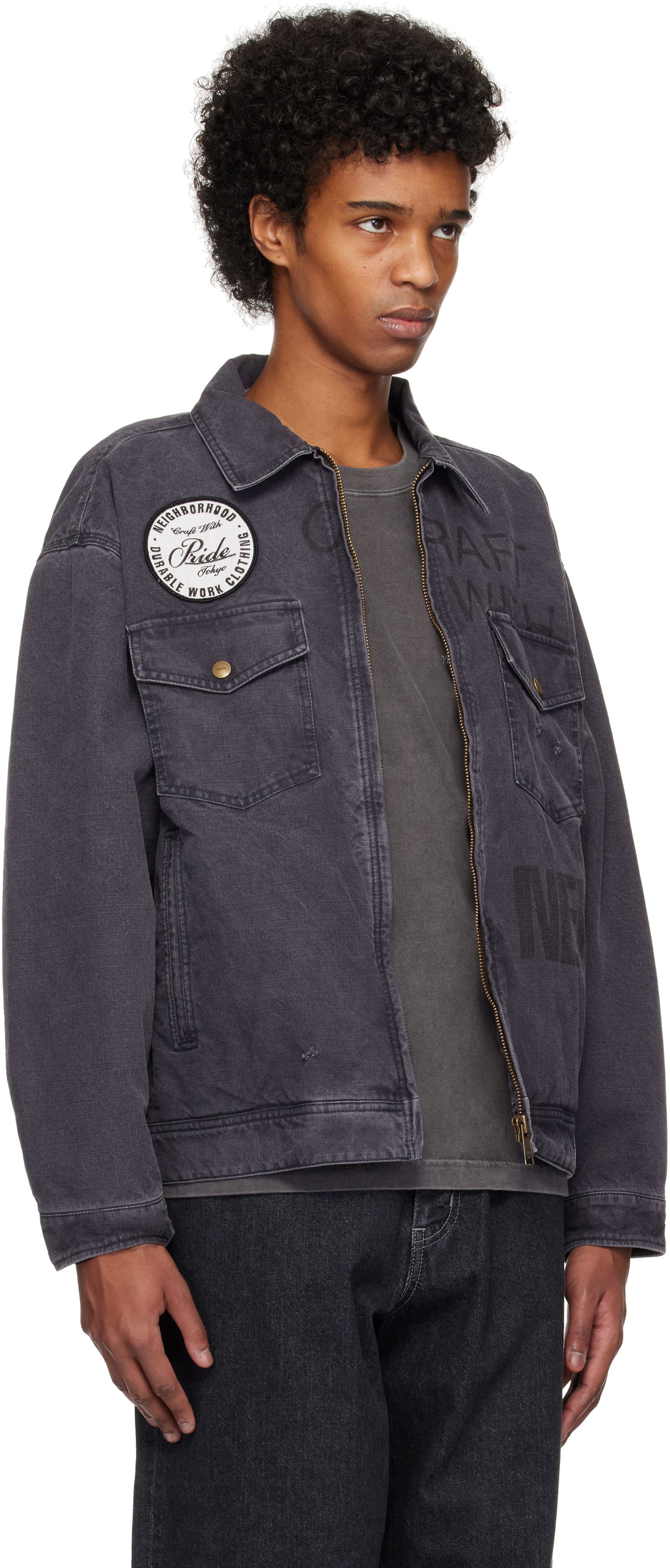 Jakna Neighborhood Neighborhood Duck Work Jacket Siva | 242UTNH-JKM02, 1
