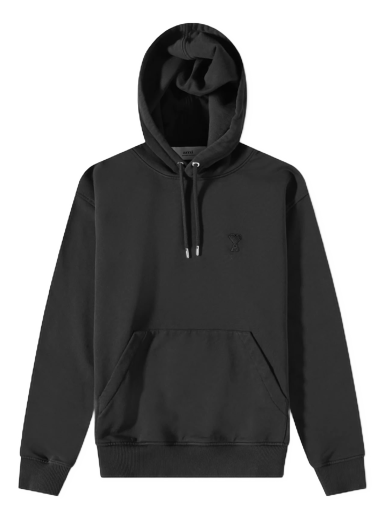 Pulover AMI Tonal Heart Hoodie Črna | USW203-730-001
