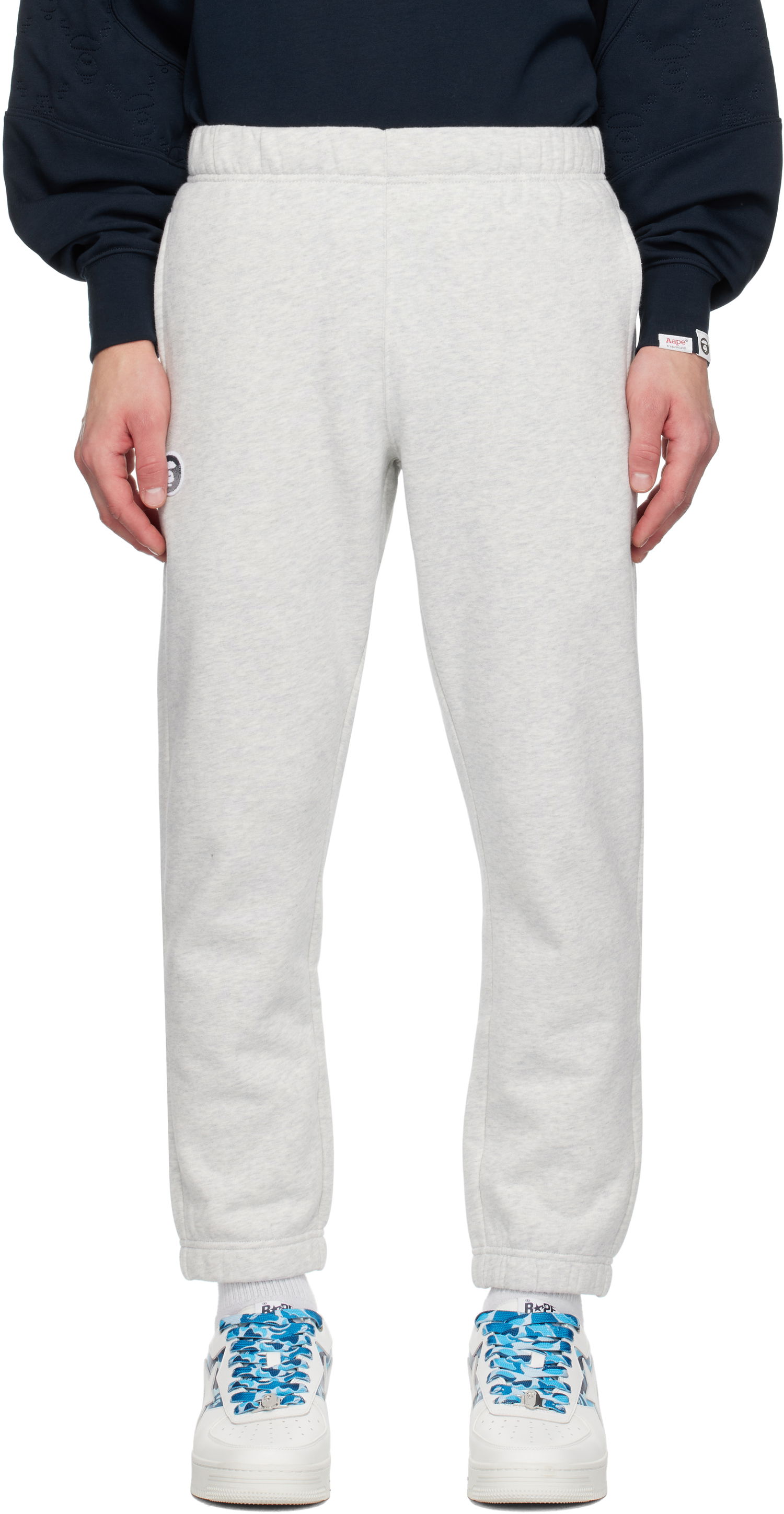 Trenirka AAPE by A Bathing Ape AAPE by A Bathing Ape Main Sweatpants Siva | AAPPTMB638XANWH2, 0