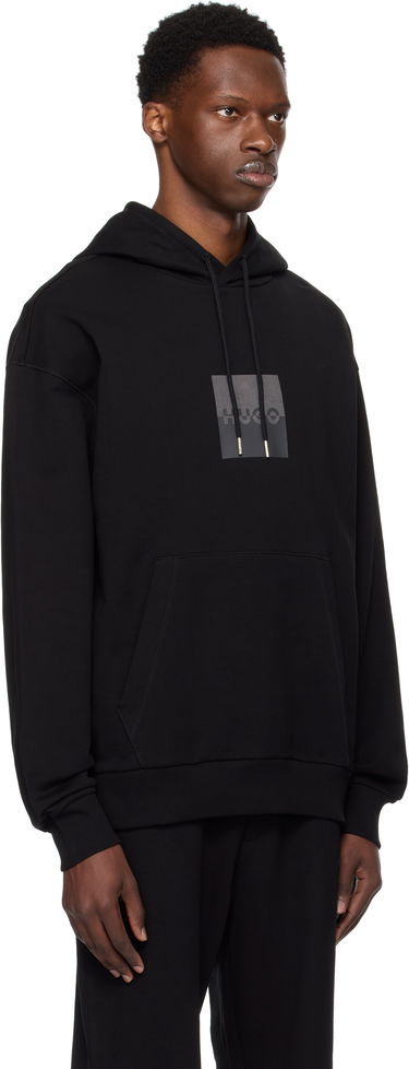 Pulover BOSS HUGO Relaxed-Fit Cotton Terry Hoodie with Split Logo Bež | 50542787, 1