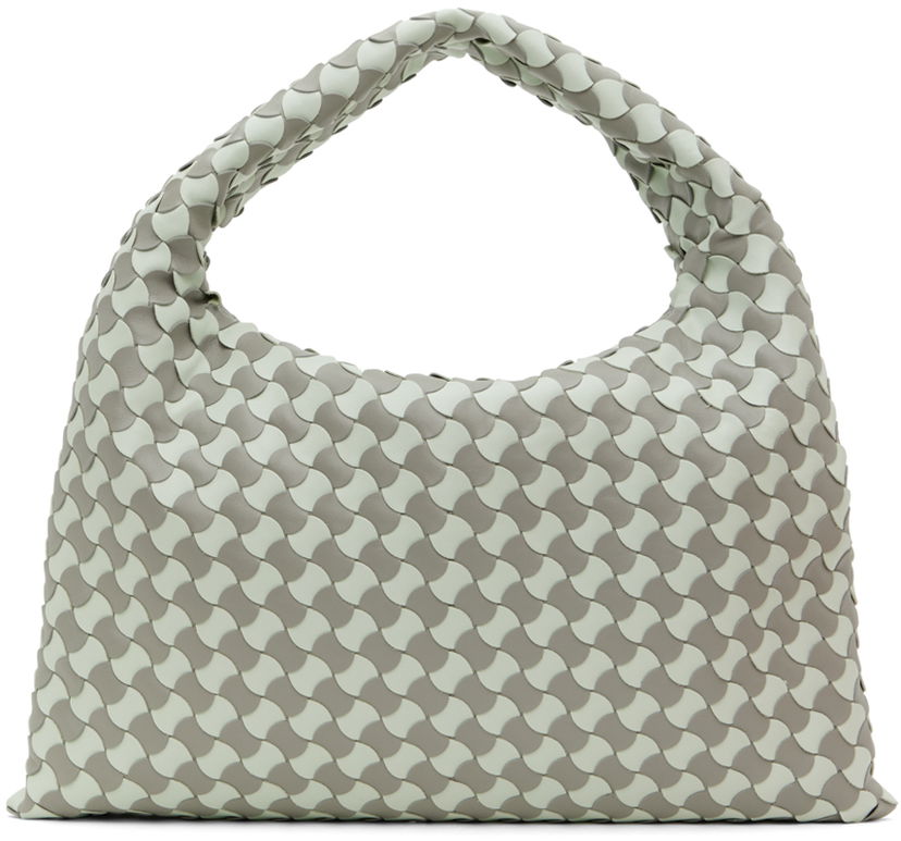 Torba za čez ramo Bottega Veneta Small Hop Bag Zelena | 777584 V3SA1