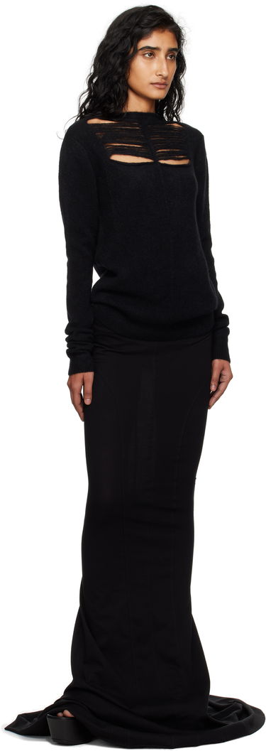 Pleteni pulover Rick Owens Rick Owens Concordians Long Sleeve Sweater Črna | RP02E4601 KGRIDP, 3