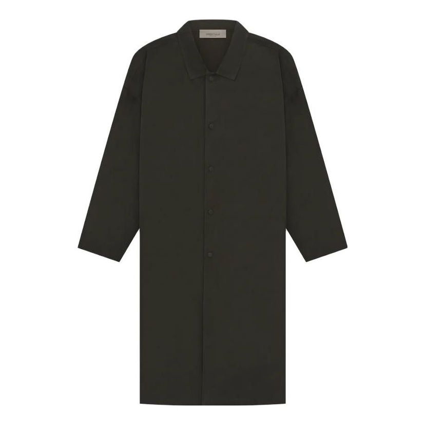 Plašči Fear of God Fear of God Essentials SS23 Long Coat Črna | FOG-SS23-049