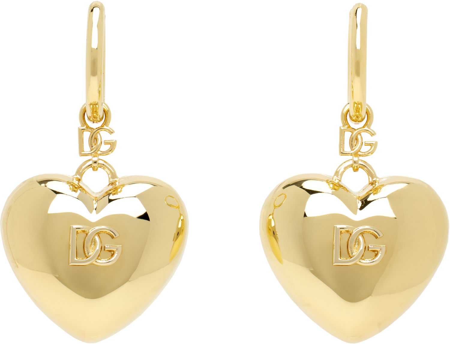 Uhani Dolce & Gabbana Dolce&Gabbana Heart Drop Earrings Rumena | WEQ8S1 W1111, 0